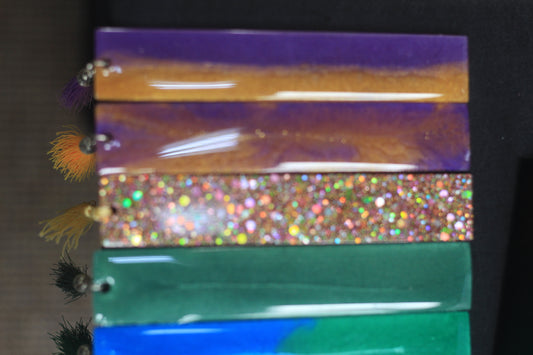 Hand made resin bookmarks
