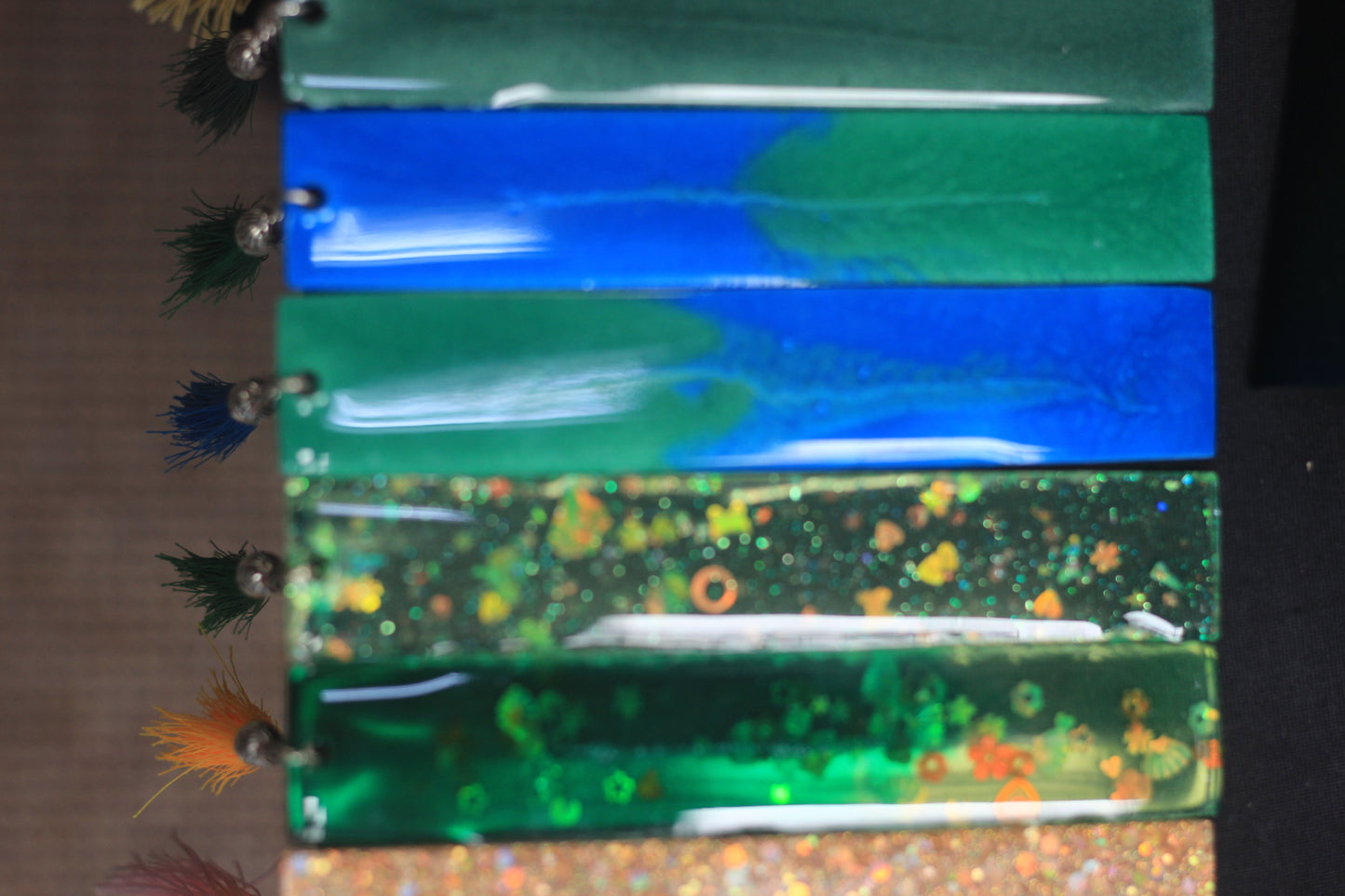 Hand made resin bookmarks